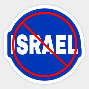 🚫 Israel - White - Front Sticker